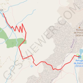 Refuge de Presset GPS track, route, trail