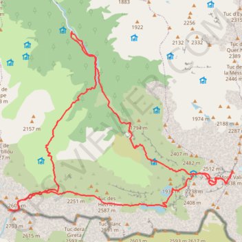Estagnous Valier Barlonguère GPS track, route, trail