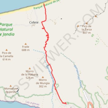 Moro jable - cofete GPS track, route, trail