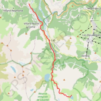 Tour des Écrins, de La Muzelle au Bourg d'Oisans GPS track, route, trail