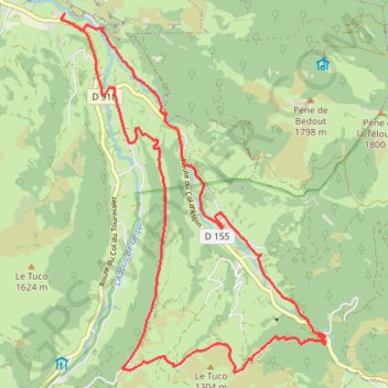 Sainte Marie de Campan GPS track, route, trail