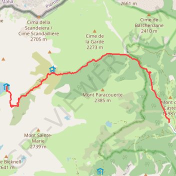 J5 Castérino - Refuge de Valmasque GPS track, route, trail
