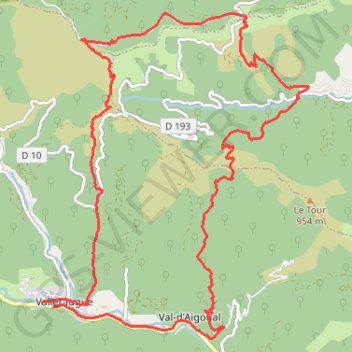 Vallerraugue Cols du Pas - Espinasse GPS track, route, trail