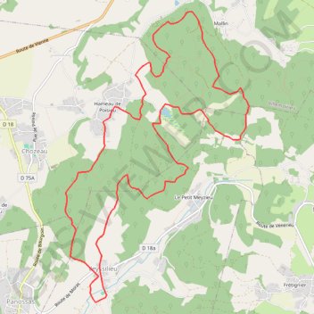 Rando du sou Panossas - Veyssilieu GPS track, route, trail