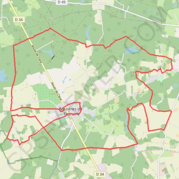 Mazières-de-Touraine GPS track, route, trail