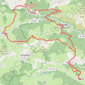 Bard - Roche GPS track, route, trail