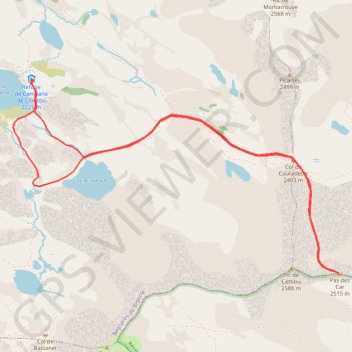 Col de Couradette et Pas dès car GPS track, route, trail