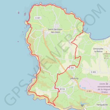 Le Cap de la Hague GPS track, route, trail