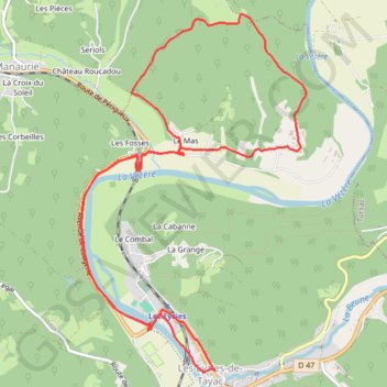 Boucle de la Micoque n°15 /Les Eyzies GPS track, route, trail