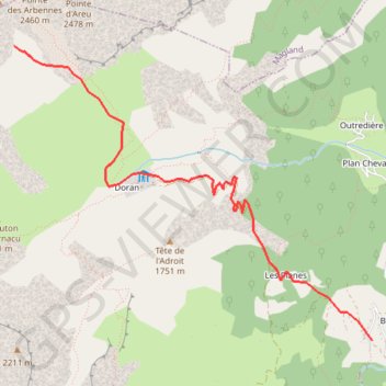 Tête de la Forclaz GPS track, route, trail