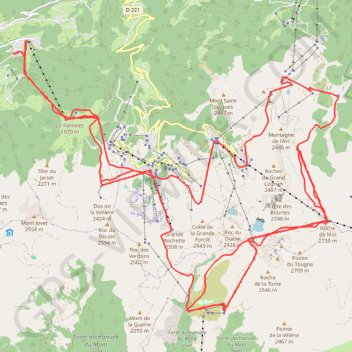 La plagne GPS track, route, trail