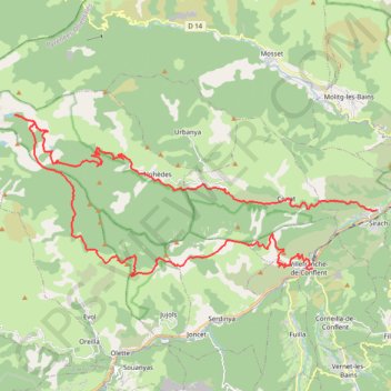 De Ria à Villefranche via le Lac de Nohedes GPS track, route, trail