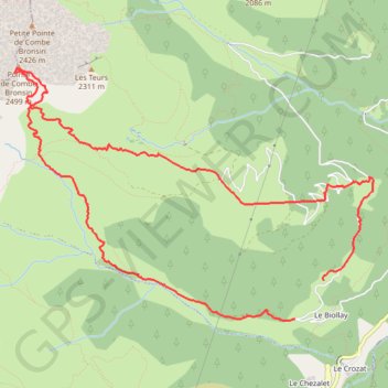 Pointe de Combe Bronsin GPS track, route, trail
