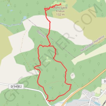 Le Mont Saint-Frieux - Dannes GPS track, route, trail