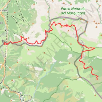 Col de Tende - chemin frontalier GPS track, route, trail