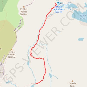 Cabane de Bassiès GPS track, route, trail