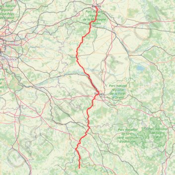 De Reims à Vezelay via Troyes GPS track, route, trail
