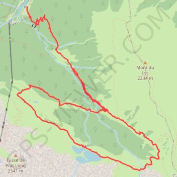Lac Vert - Vallée du Lys - Bagnères-de-Luchon GPS track, route, trail