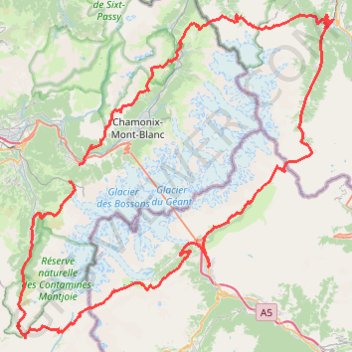 Tour du Mont Blanc (TMB) GPS track, route, trail
