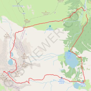 Hourgade sans sommet en boucle GPS track, route, trail