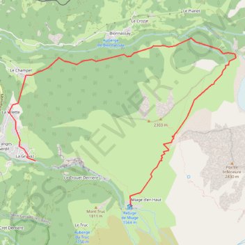 Tour du Vorassay J1 GPS track, route, trail