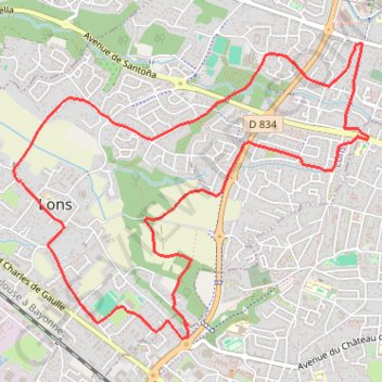 Marche Téléthon LONS GPS track, route, trail