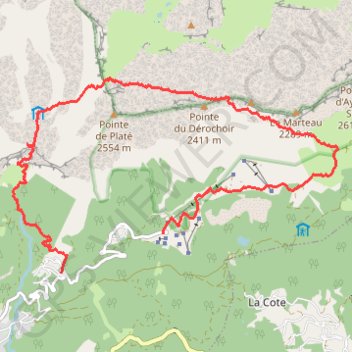 Désert de Platé GPS track, route, trail