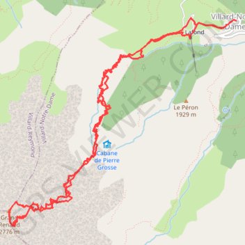 Le Grand Renaud (Ecrins) GPS track, route, trail