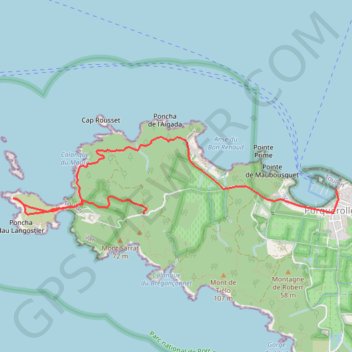 Tour du Langoustier GPS track, route, trail