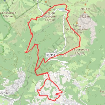 Vallée du Giffre, Samoëns, de Plampraz au Croz d'en Haut, retour par la Tête du Vuargne et la Bourgeoise GPS track, route, trail