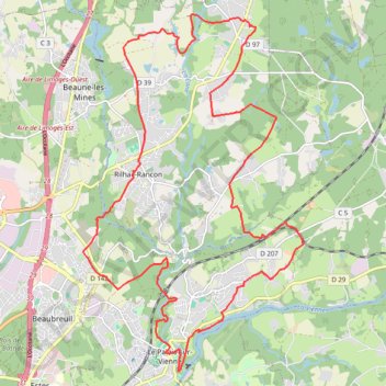 Rando Rilhac Rancon GPS track, route, trail