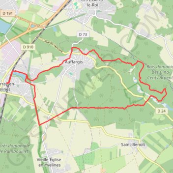 Le Bois des Cinq-Cent Arpents GPS track, route, trail