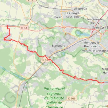De Méré à Saint-Rémy-Lés-Chevreuse GPS track, route, trail