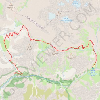 Col de la vallette GPS track, route, trail