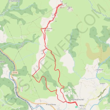 Haltzamendi et Laina depuis Ossès GPS track, route, trail