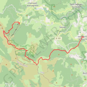 Rando Chalmazel Champdieu GPS track, route, trail