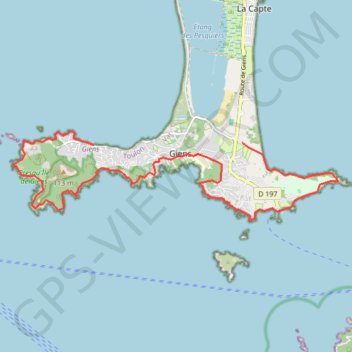 Presqu'île de Giens ouest GPS track, route, trail