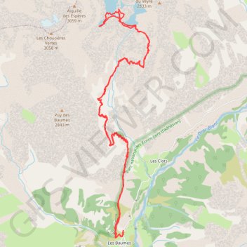Les lacs de Crupillouse GPS track, route, trail
