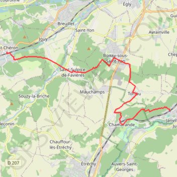 Saint-Chéron - Lardy GPS track, route, trail