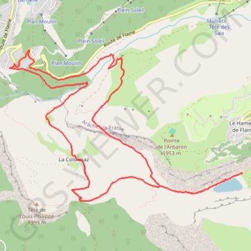 Le lac de Flaine par Les Carroz-d'Arâches GPS track, route, trail