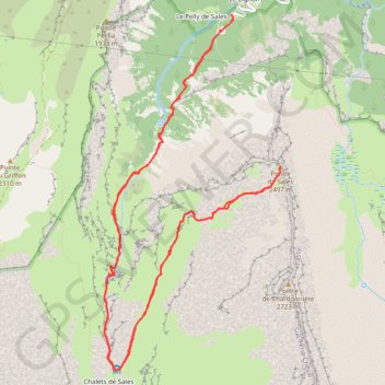 La pointe de Sales GPS track, route, trail