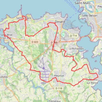 Circuit Émeraude et bord de Rance - Dinard GPS track, route, trail