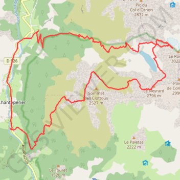 Rochail en boucle GPS track, route, trail