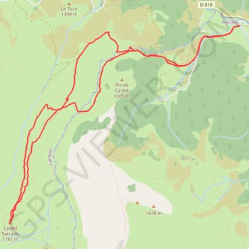 Le Castet Sarradis GPS track, route, trail