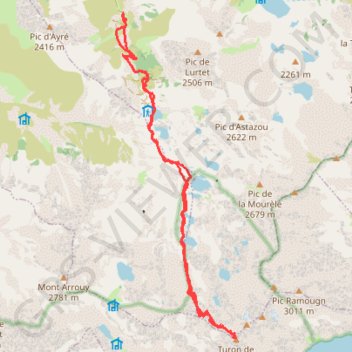 Turon du Néouvielle par la Glère GPS track, route, trail