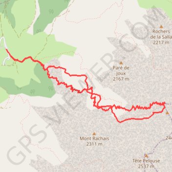 Trou de la Mouche GPS track, route, trail