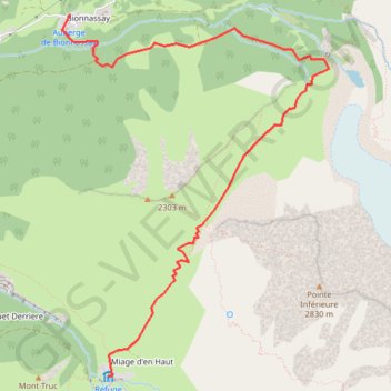 Bionnassay - Miage GPS track, route, trail