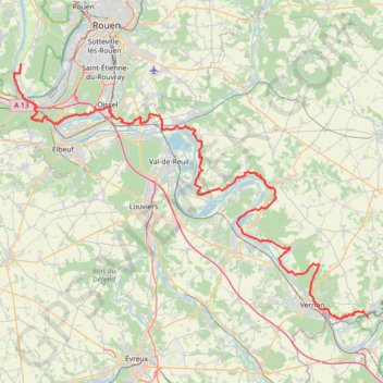 GR 2 : De Gommecourt (Yvelines) à Saint Pierre-de-Manneville (Seine-Maritime) GPS track, route, trail
