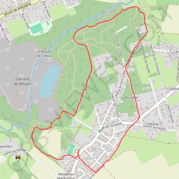 Le bois de Baron-sur-Odon (14) GPS track, route, trail