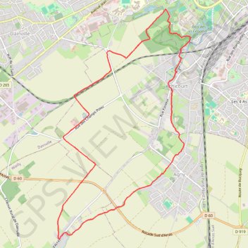 Achicourt - Polygone - Wailly - Agny GPS track, route, trail